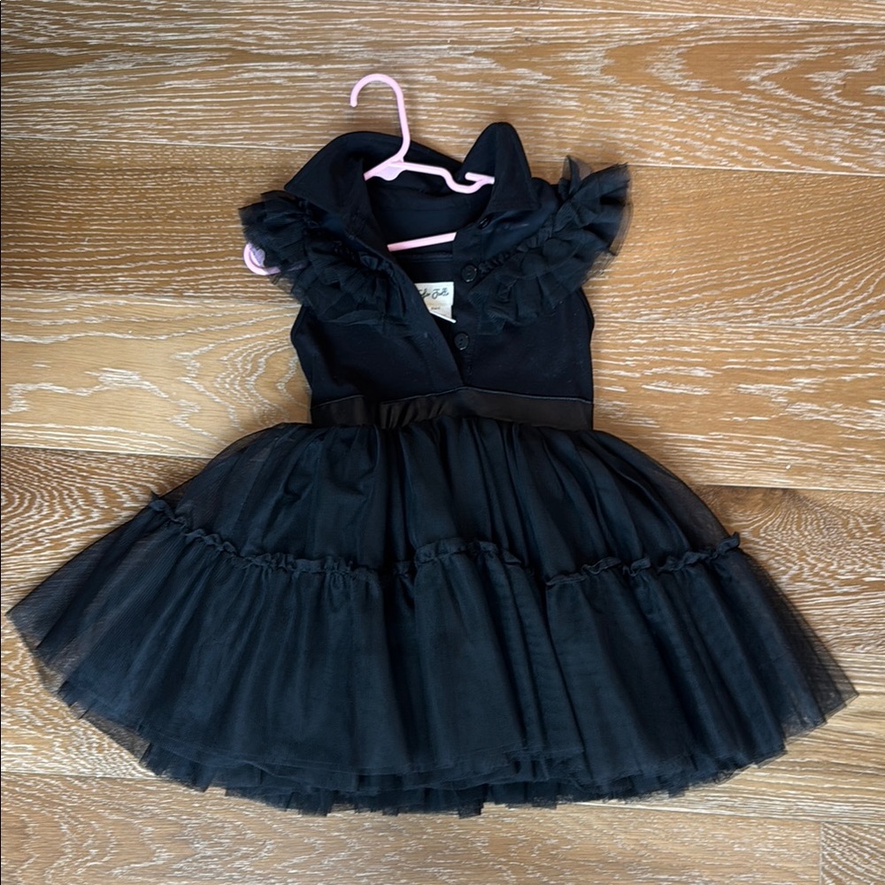 Elegant Black Kids Halloween Costume Dress - Wednesday Dress
